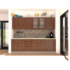 Bucatarie Zebra wenge / Fronturi MDF cedru frunza - Varianta 2